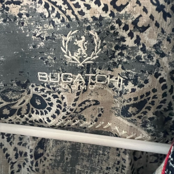 Men’s linen size medium print shirt - Picture 2 of 2